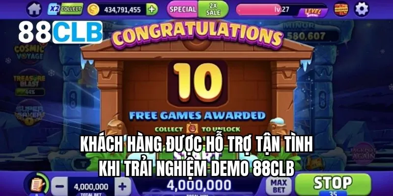 Khách hàng được hỗ trợ tận tình khi trải nghiệm demo 88CLB